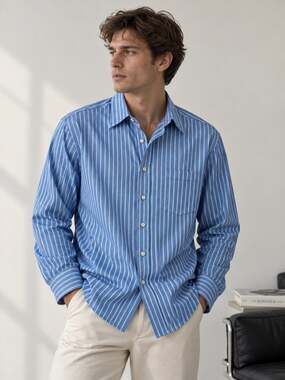 Michael Michael Kors Men’s Striped Button-Down Shirt XL